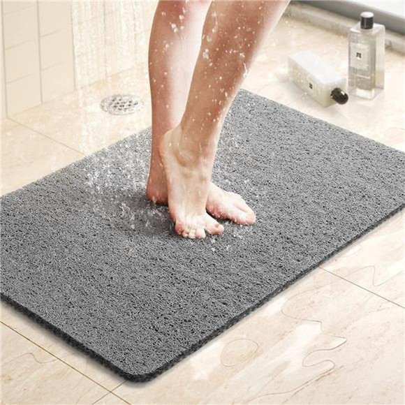 LuxStep Shower Mat Bathtub Mat,24x16 inch, Non-Slip Bath Mat with Drain